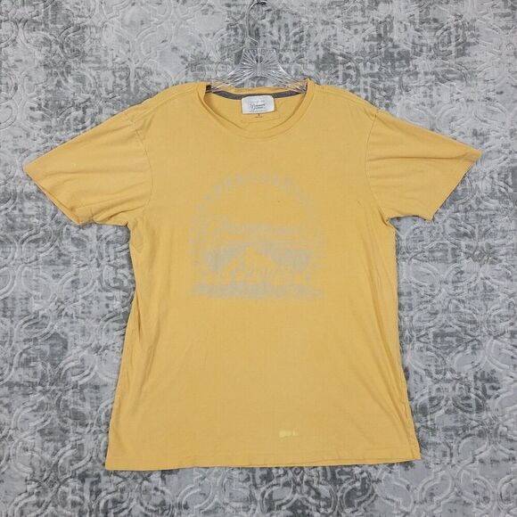 Paramount Pictures Shirt Men's Small Yellow Movies Camp David Distress Crew Neck - Picture 1 of 12